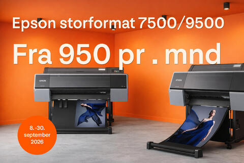 Epson storformatskriver fra kr 950,-/mnd